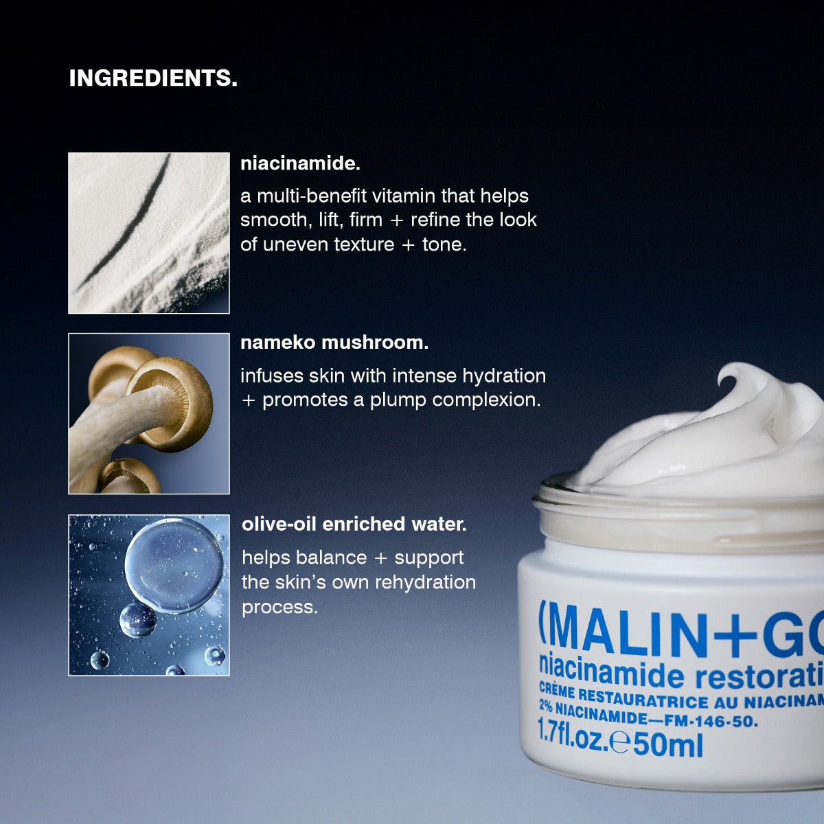 niacinamide restorative cream.
