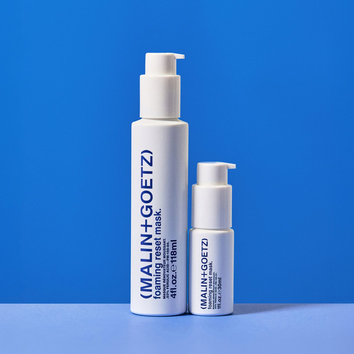 foaming reset mask collection. available in 4fl.oz. 118ml and 1fl.oz. 30ml