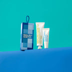 in good hands holiday set contains vitamin b5 hand treatment. 1 fl. oz. / 30ml and mojito lip balm. 0.3 fl. oz. / 10 ml