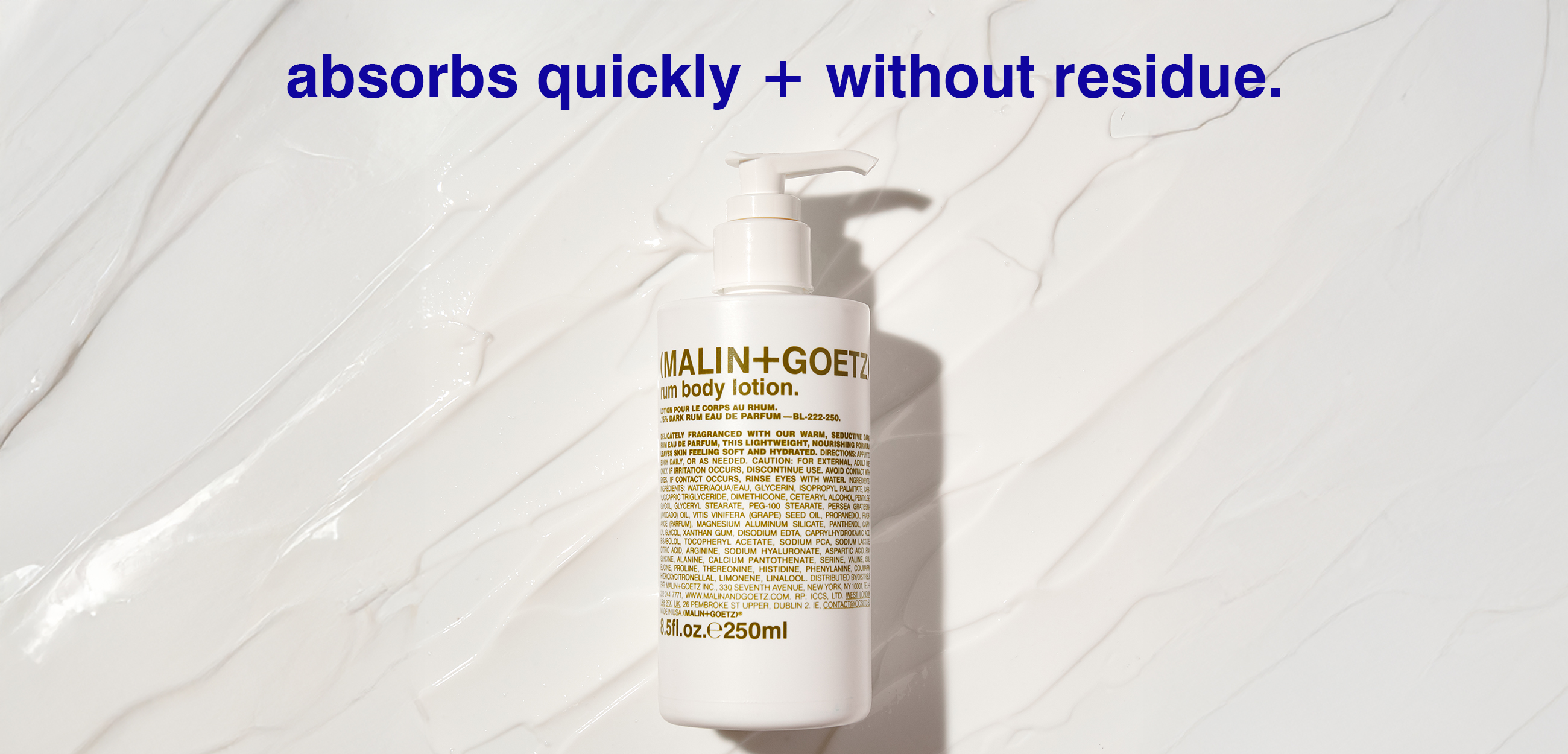 rum lotion without residue